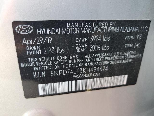 Photo 11 VIN: 5NPD74LF3KH494624 - HYUNDAI ELANTRA SE 