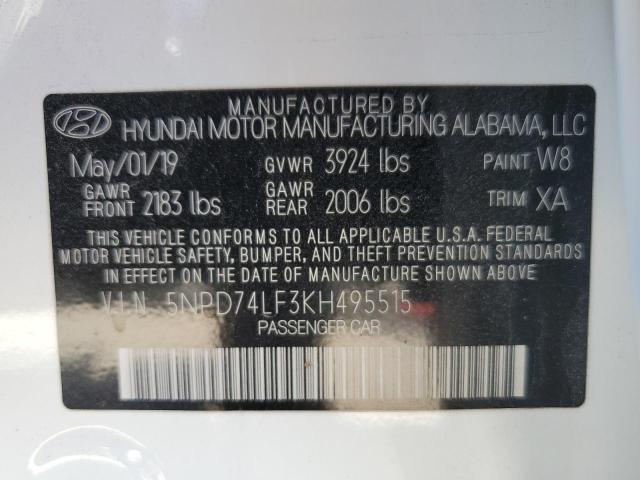 Photo 11 VIN: 5NPD74LF3KH495515 - HYUNDAI ELANTRA 