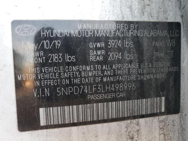 Photo 12 VIN: 5NPD74LF3LH498996 - HYUNDAI ELANTRA SE 