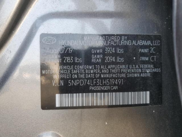 Photo 12 VIN: 5NPD74LF3LH519491 - HYUNDAI ELANTRA SE 