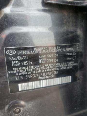 Photo 12 VIN: 5NPD74LF3LH595387 - HYUNDAI ELANTRA SE 