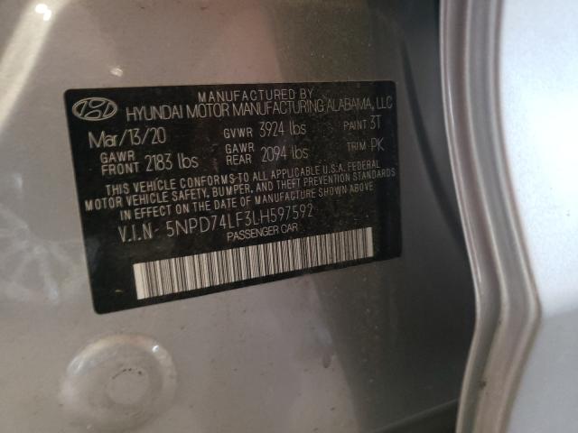 Photo 9 VIN: 5NPD74LF3LH597592 - HYUNDAI ELANTRA SE 