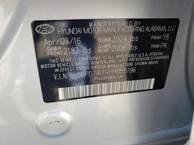 Photo 9 VIN: 5NPD74LF4HH055196 - HYUNDAI ELANTRA SE 