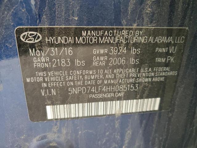 Photo 12 VIN: 5NPD74LF4HH085153 - HYUNDAI ELANTRA SE 