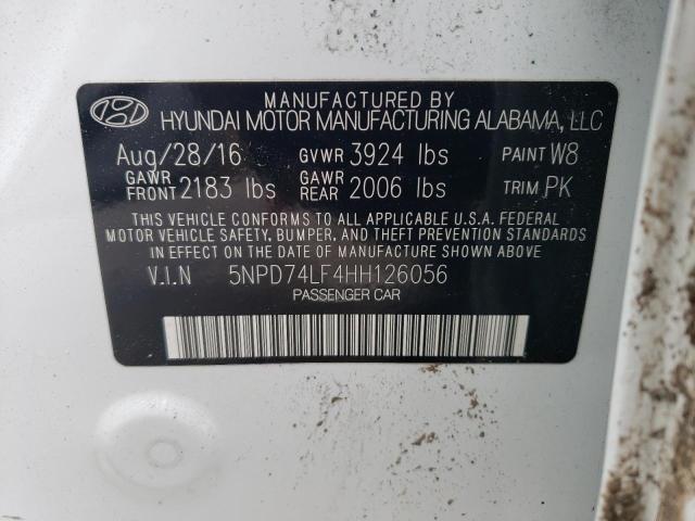 Photo 11 VIN: 5NPD74LF4HH126056 - HYUNDAI ELANTRA SE 