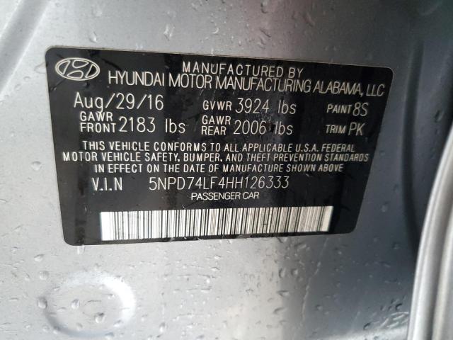 Photo 12 VIN: 5NPD74LF4HH126333 - HYUNDAI ELANTRA SE 