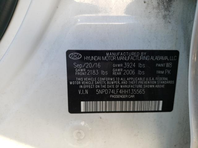 Photo 9 VIN: 5NPD74LF4HH135565 - HYUNDAI ELANTRA SE 