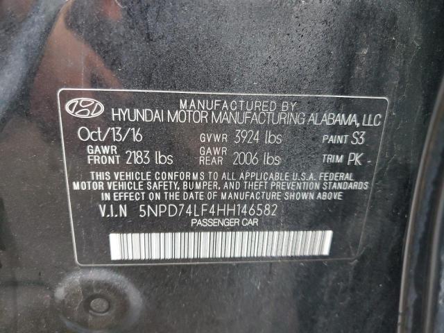 Photo 11 VIN: 5NPD74LF4HH146582 - HYUNDAI ELANTRA SE 