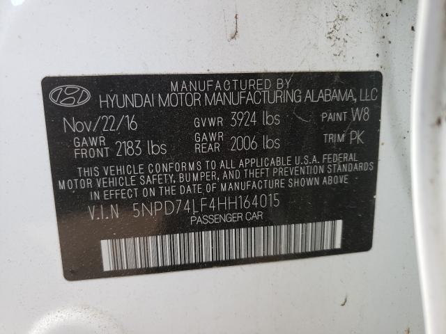 Photo 9 VIN: 5NPD74LF4HH164015 - HYUNDAI ELANTRA SE 