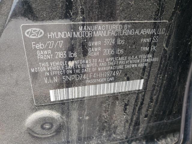 Photo 11 VIN: 5NPD74LF4HH197497 - HYUNDAI ELANTRA 