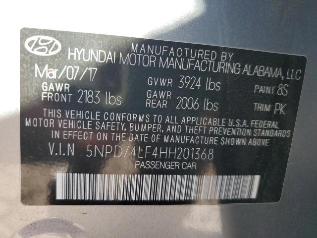 Photo 9 VIN: 5NPD74LF4HH201368 - HYUNDAI ELANTRA SE 