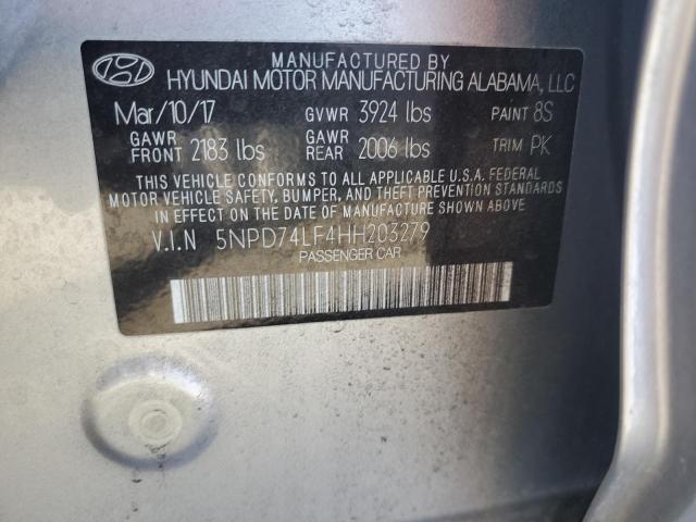 Photo 11 VIN: 5NPD74LF4HH203279 - HYUNDAI ELANTRA SE 