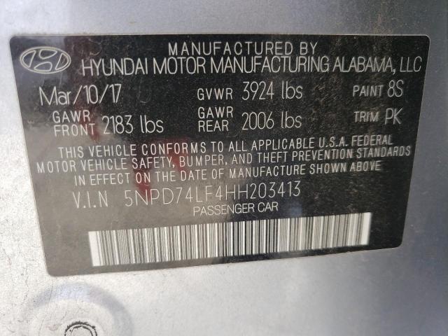 Photo 12 VIN: 5NPD74LF4HH203413 - HYUNDAI ELANTRA SE 