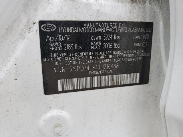 Photo 11 VIN: 5NPD74LF4JH216488 - HYUNDAI ELANTRA SE 