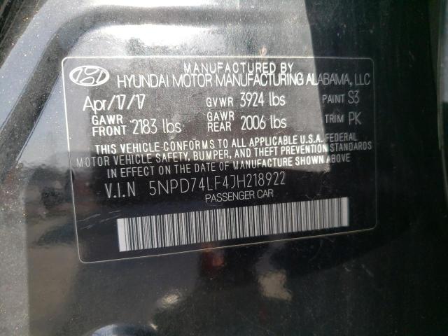 Photo 11 VIN: 5NPD74LF4JH218922 - HYUNDAI ELANTRA SE 