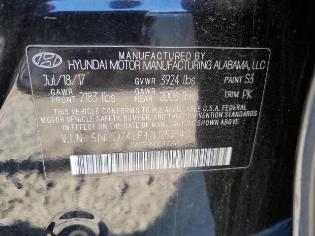 Photo 11 VIN: 5NPD74LF4JH251340 - HYUNDAI ELANTRA SE 