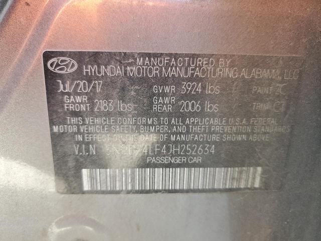 Photo 11 VIN: 5NPD74LF4JH252634 - HYUNDAI ELANTRA SE 