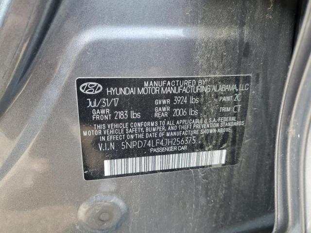 Photo 11 VIN: 5NPD74LF4JH256375 - HYUNDAI ELANTRA SE 