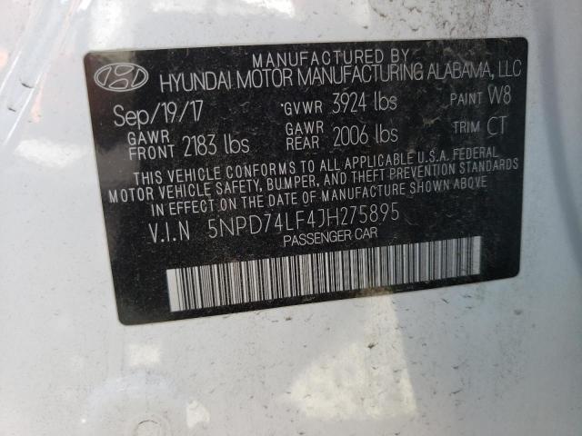 Photo 11 VIN: 5NPD74LF4JH275895 - HYUNDAI ELANTRA SE 