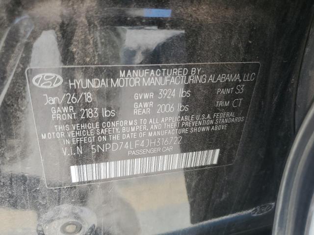 Photo 11 VIN: 5NPD74LF4JH316722 - HYUNDAI ELANTRA SE 