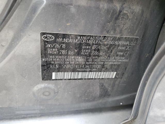 Photo 11 VIN: 5NPD74LF4JH317000 - HYUNDAI ELANTRA SE 