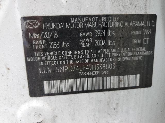 Photo 11 VIN: 5NPD74LF4JH338803 - HYUNDAI ELANTRA 