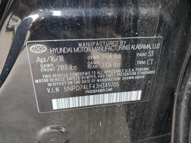 Photo 11 VIN: 5NPD74LF4JH349705 - HYUNDAI ELANTRA 