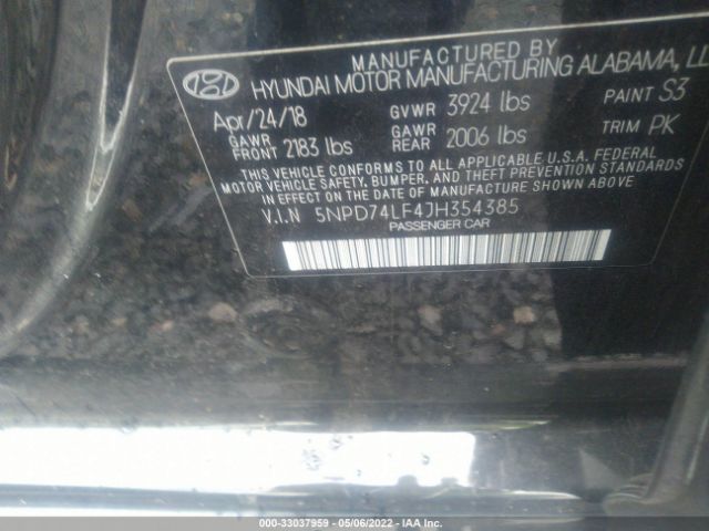 Photo 8 VIN: 5NPD74LF4JH354385 - HYUNDAI ELANTRA 