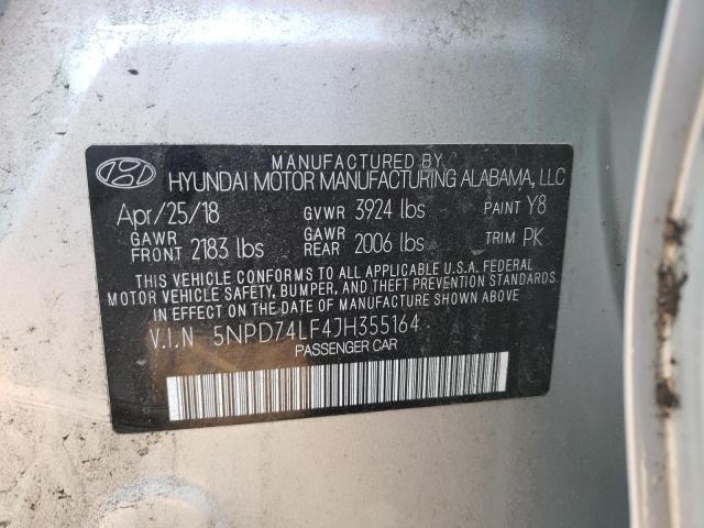 Photo 9 VIN: 5NPD74LF4JH355164 - HYUNDAI ELANTRA SE 