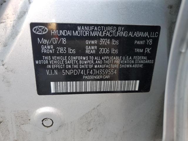 Photo 11 VIN: 5NPD74LF4JH359554 - HYUNDAI ELANTRA 