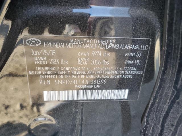 Photo 11 VIN: 5NPD74LF4JH381599 - HYUNDAI ELANTRA SE 