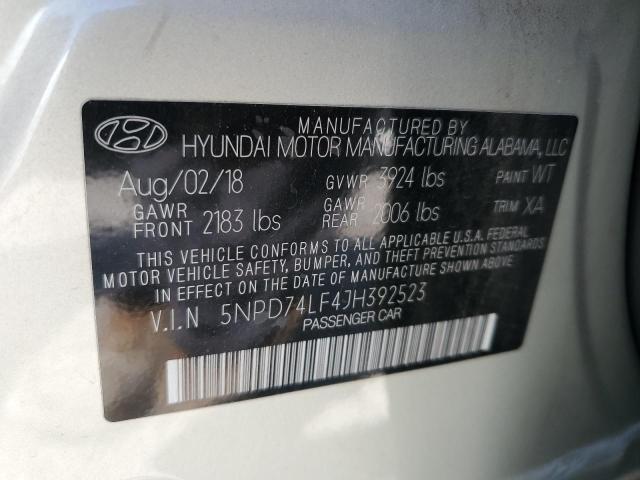 Photo 11 VIN: 5NPD74LF4JH392523 - HYUNDAI ELANTRA SE 