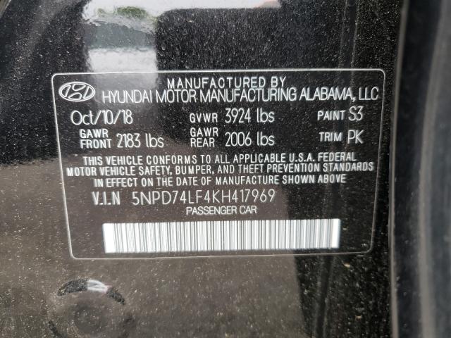 Photo 9 VIN: 5NPD74LF4KH417969 - HYUNDAI ELANTRA SE 