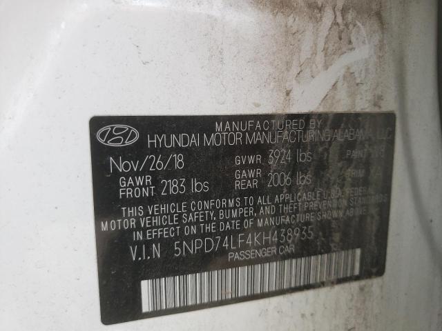 Photo 11 VIN: 5NPD74LF4KH438935 - HYUNDAI ELANTRA SE 