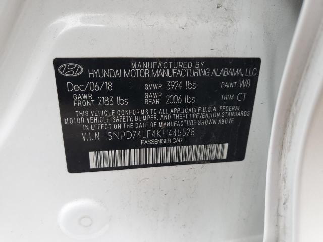 Photo 11 VIN: 5NPD74LF4KH445528 - HYUNDAI ELANTRA SE 