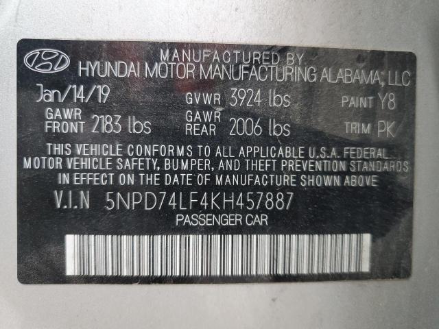 Photo 11 VIN: 5NPD74LF4KH457887 - HYUNDAI ELANTRA 