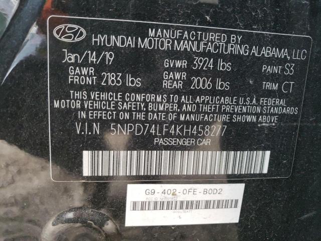 Photo 12 VIN: 5NPD74LF4KH458277 - HYUNDAI ELANTRA 