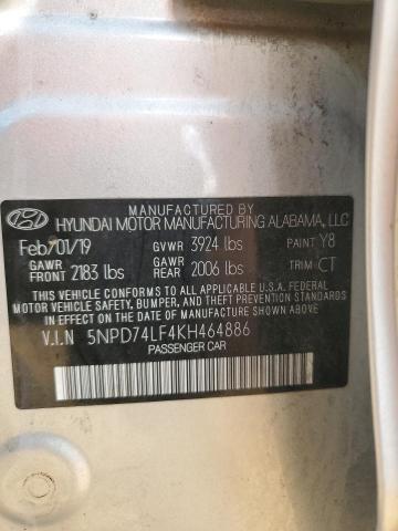 Photo 11 VIN: 5NPD74LF4KH464886 - HYUNDAI ELANTRA 