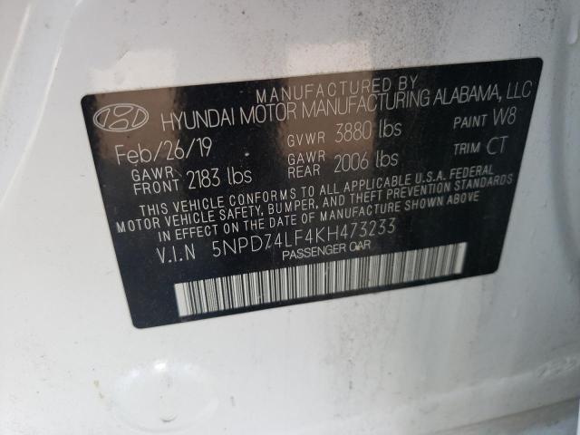 Photo 11 VIN: 5NPD74LF4KH473233 - HYUNDAI ELANTRA SE 