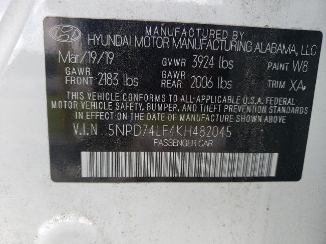 Photo 9 VIN: 5NPD74LF4KH482045 - HYUNDAI ELANTRA SE 