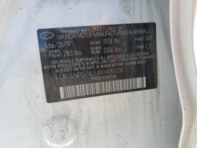 Photo 12 VIN: 5NPD74LF4KH485124 - HYUNDAI ELANTRA 