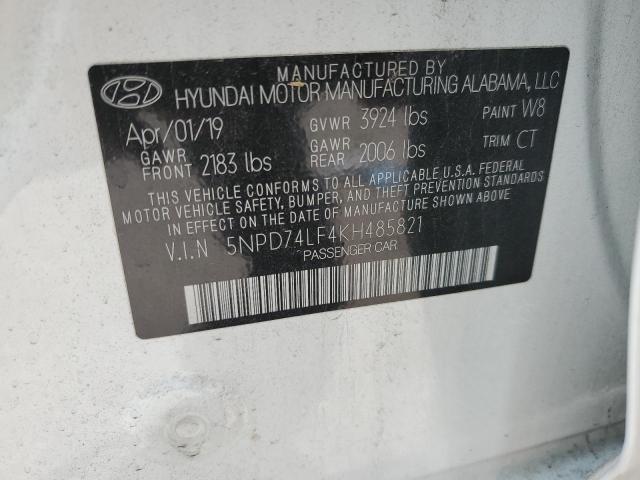 Photo 9 VIN: 5NPD74LF4KH485821 - HYUNDAI ELANTRA SE 