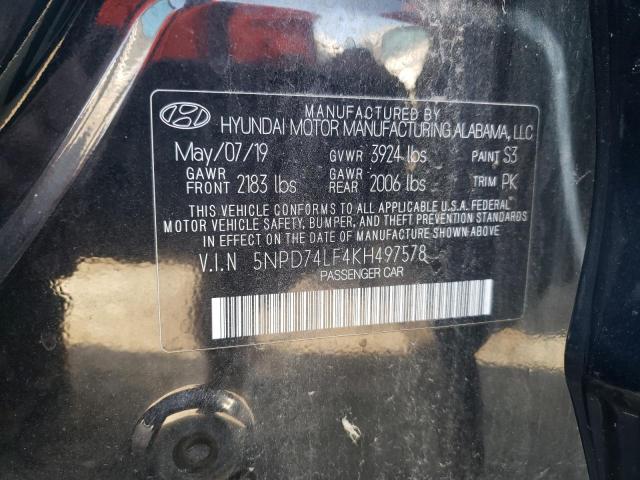 Photo 9 VIN: 5NPD74LF4KH497578 - HYUNDAI ELANTRA SE 