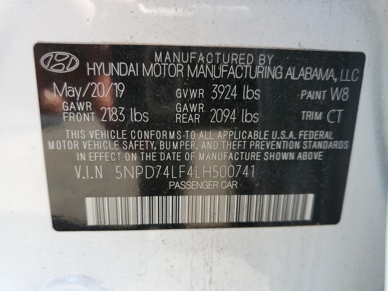 Photo 12 VIN: 5NPD74LF4LH500741 - HYUNDAI ELANTRA 