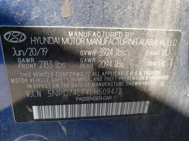 Photo 9 VIN: 5NPD74LF4LH509472 - HYUNDAI ELANTRA SE 