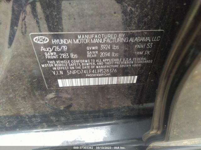 Photo 8 VIN: 5NPD74LF4LH528376 - HYUNDAI ELANTRA 