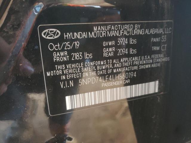 Photo 9 VIN: 5NPD74LF4LH560194 - HYUNDAI ELANTRA SE 