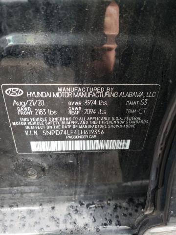 Photo 11 VIN: 5NPD74LF4LH619356 - HYUNDAI ELANTRA SE 