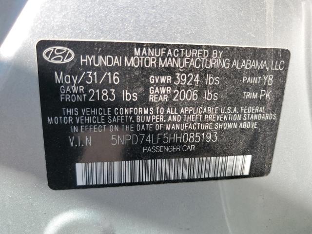 Photo 11 VIN: 5NPD74LF5HH085193 - HYUNDAI ELANTRA SE 