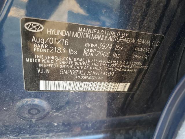 Photo 12 VIN: 5NPD74LF5HH114109 - HYUNDAI ELANTRA SE 